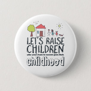 Stop Child Abuse Awareness Hope and Love Campaign 6 Cm Round Badge