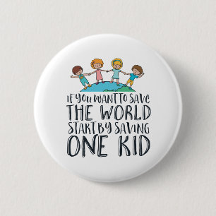 Stop Child Abuse Awareness Hope and Love Campaign 6 Cm Round Badge