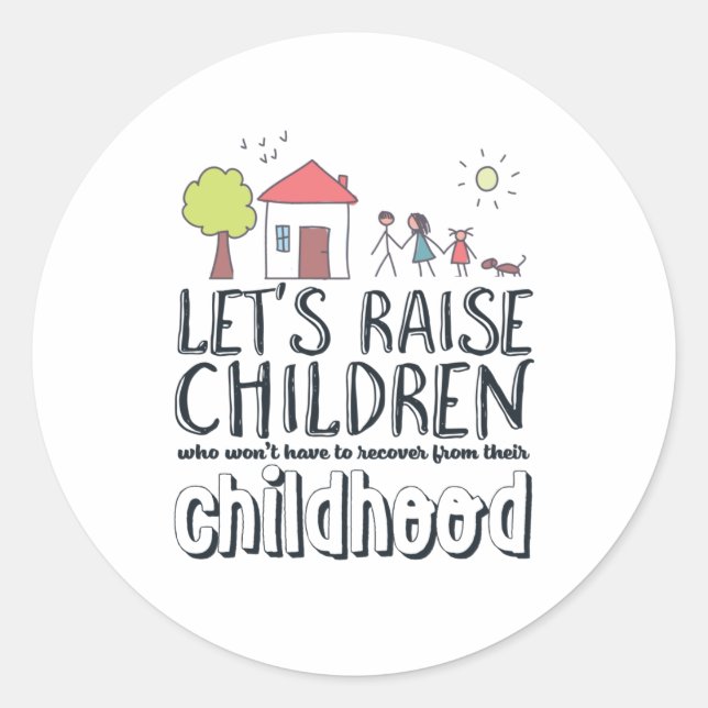 Stop Child Abuse Awareness Hope and Love Campaign Classic Round Sticker (Front)