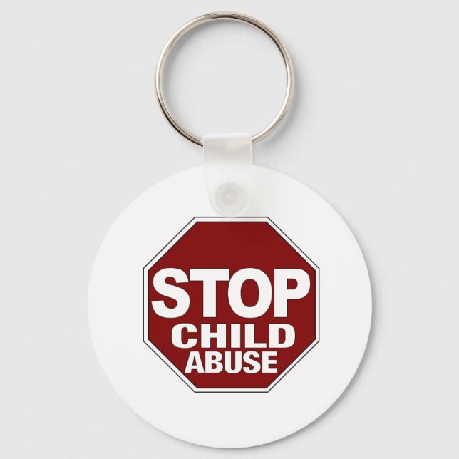 Stop Child Abuse Key Ring (Front)