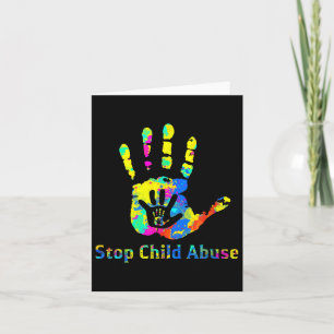 Stop Child Abuse Prevention Awareness Month Blue R Card