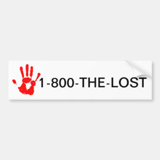 Stop Child / Human Trafficking 1-800-THE-LOST Bumper Sticker
