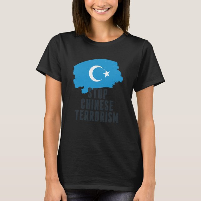 Stop chinese terrorism T-Shirt (Front)