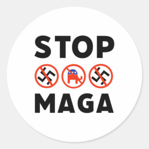 Stop classic round sticker