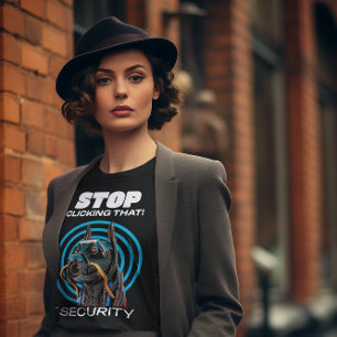 Stop Clicking That IT Security Humour T-Shirt