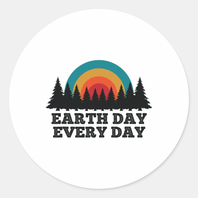 Stop Climate Change Save The Planet Earth Day  Classic Round Sticker (Front)