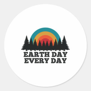 Stop Climate Change Save The Planet Earth Day  Classic Round Sticker