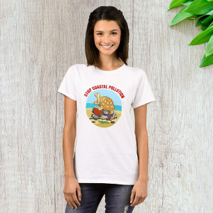 Stop Coastal Pollution Sea Turtle Environmental T-Shirt