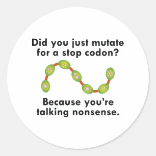 Stop Codon Classic Round Sticker