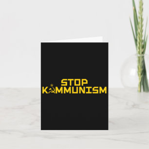 Stop Commie-la Harris Kamala Communism Trump Suppo Card
