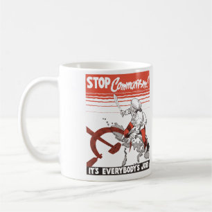 Stop Communism! Vintage Coffee Mug