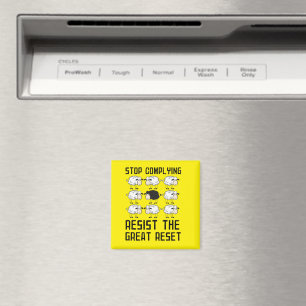 Stop Comply Resist The Great Reset Anti Globalist Magnet