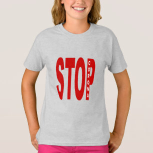 STOP CORONA girls ashes T-shirt