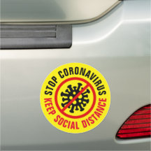 Stop Corona Virus Covid 19 logo Social Distancing