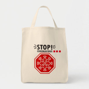 Stop Coronavirus! Elbow Bump Handshake, Distance Tote Bag