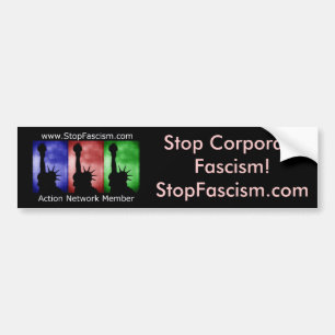 Stop Corporate Fascism! Bumber Sticker