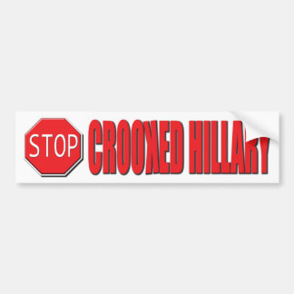 Stop Crooked Hillary Bumper Sticker