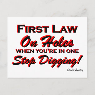 Stop Digging! Postcard