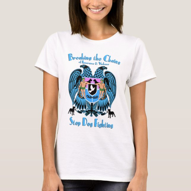 Stop Dog Fighting, American Pit Bull Terrier Dog T-Shirt (Front)
