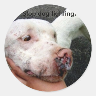Stop dog fighting! stickers