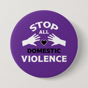 Stop Domestic Violence 7.5 Cm Round Badge