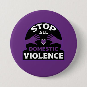 Stop Domestic Violence 7.5 Cm Round Badge