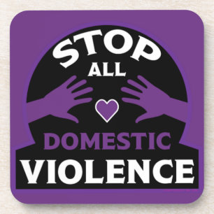 Stop Domestic Violence Coaster