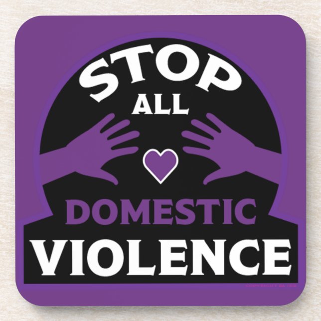 Stop Domestic Violence Coaster (Front)