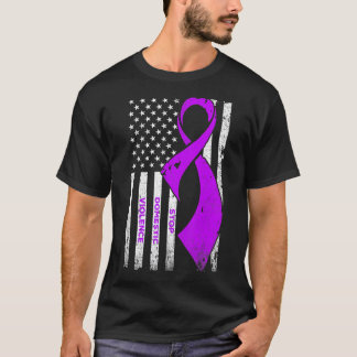 Stop Domestic Violence  Distressed American Flag & T-Shirt