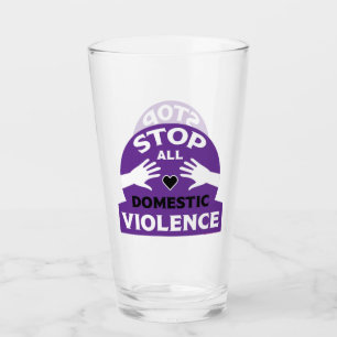 Stop Domestic Violence Glass