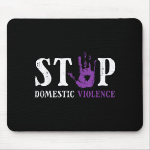 Stop Domestic Violence Hand Awareness Support Men Mouse Mat