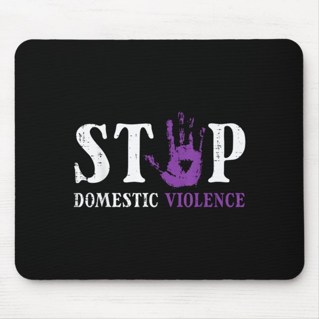 Stop Domestic Violence Hand Awareness Support Men Mouse Mat (Front)