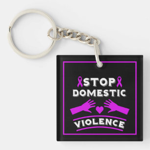 Stop Domestic Violence Key Ring