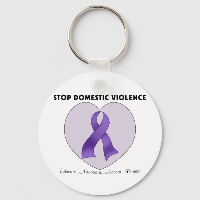 Stop Domestic Violence Key Ring (Front)