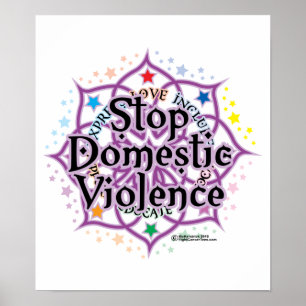 Stop Domestic Violence Lotus Poster