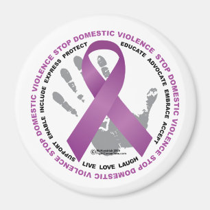 Stop Domestic Violence Ribbon Magnet