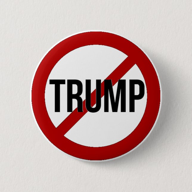 Stop Donald Trump Anti-Trump 6 Cm Round Badge (Front)