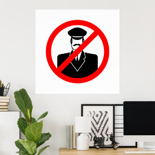 Stop Doorman Sign Poster