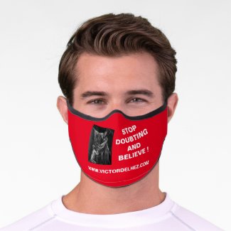 Stop doubting and believe Premium Face Mask (red)