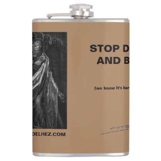 Stop doubting and believe vinyl wrapped flask
