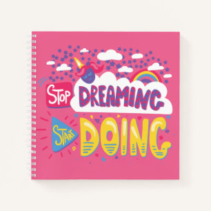 Stop Dreaming, Start Doing Dark Violet Notebook