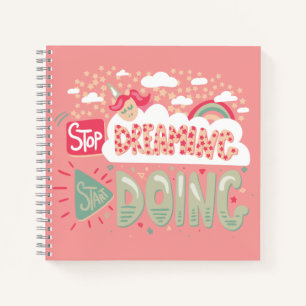Stop Dreaming, Start Doing Light Salmon Notebook