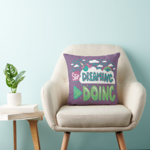 Stop Dreaming, Start Doing Pale Lavender Cushion