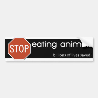 STOP EATING ANIMALS 3 BUMPER STICKER