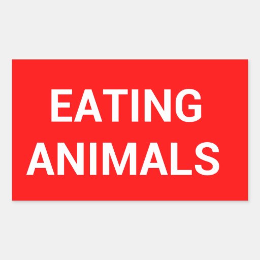 Image of STOP EATING ANIMALS STOP SIGN STICKER