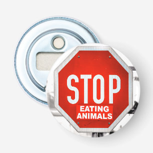Stop Eating Animals Vegetarian Vegan Bottle Opener