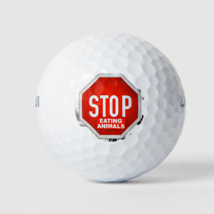 Stop Eating Animals Vegetarian Vegan Golf Balls