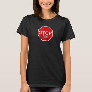 Stop Eating Animals Vegetarian Vegan Road Sign Sub T-Shirt