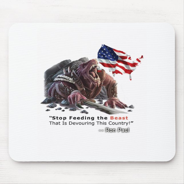STOP Feeding the Beast Mouse Mat (Front)