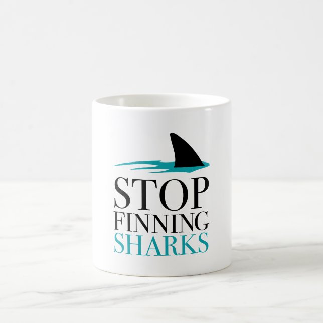 STOP FINNING SHARKS COFFEE MUG (Center)